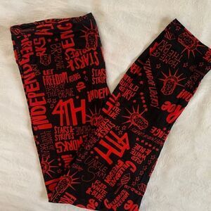 LuLaRoe TC Leggings Plus size Independence Day July 4th Patriotic